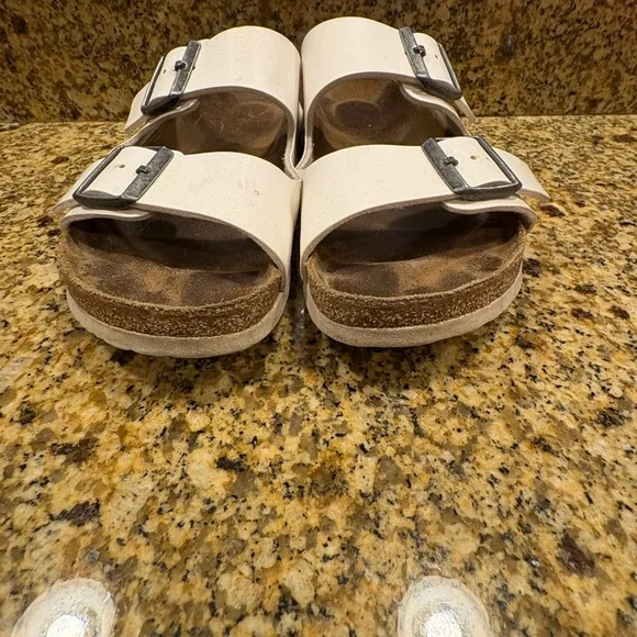 Birkenstock Arizona White Birkoflor Sandals Slides Size 41 US Wmns 10-10.5 Wide - Picture 3 of 11